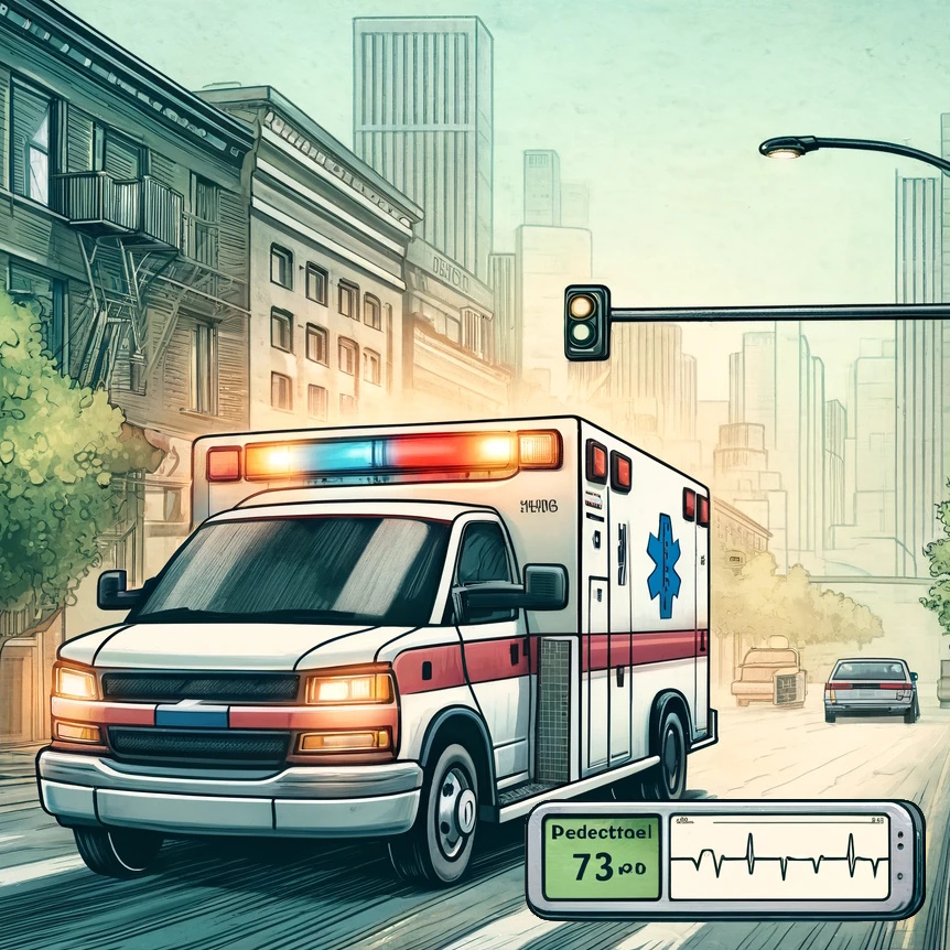 救急車運転の血圧変動リスクを軽減する減速タイミング通知装置
